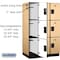 Salsbury Industries Wardrobe Locker, 45" W, 24" D, 76" H, (3) Wide, (9) Openings, Maple 23364MAP - alternate 5